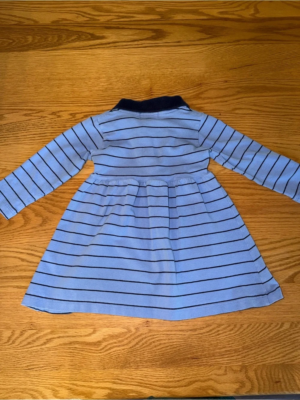 Ralph Lauren Light Blue and Navy Striped Polo Dress